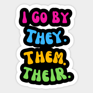 Gender Neutral Pronouns They Sticker